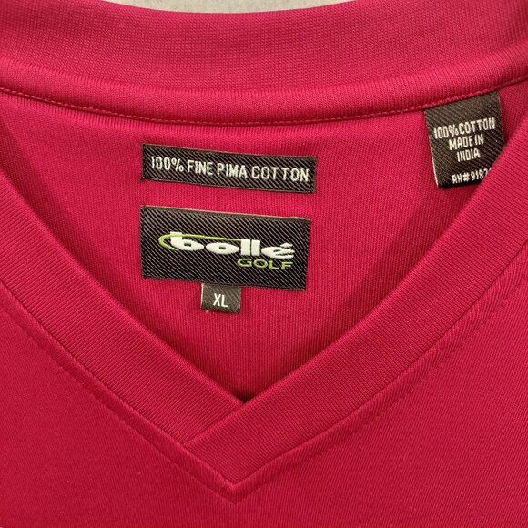 Bolle Golf Tank Vest Sweater Mens XL Pima Cotton Medium Red Knit Sleeveless - Picture 2 of 7